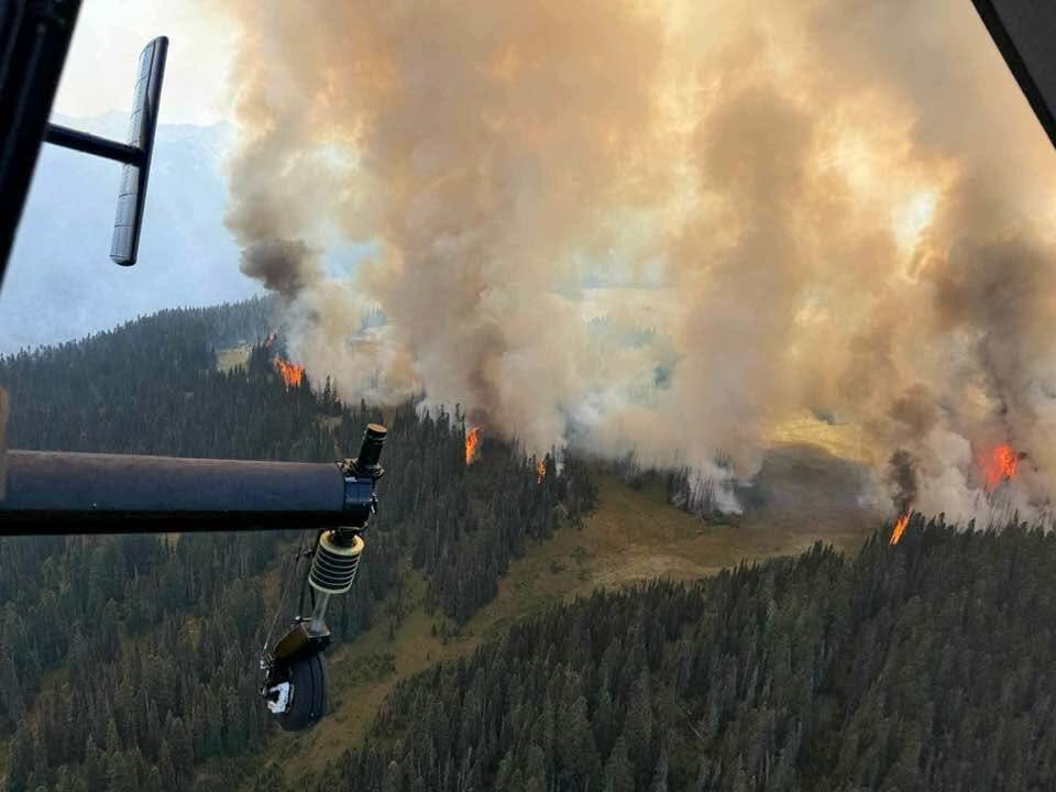 The current cause of the Grand Fire Park 2 fire is unknown, but its been posited that the fire was smoldering since a recent lightning storm/ Photo courtesy Greenwater/Crystal Mountain Fire Department