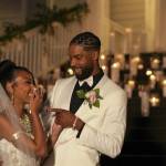 Courtesy of Peacock
BelleJolie Force and Mecca Amen on their wedding day at Trinity Tree Farm in Married at First Sight season 20.