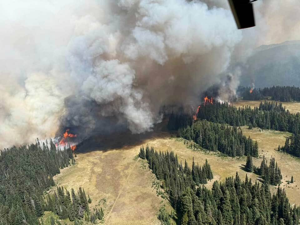 Mount Rainier National Parks Grand Park Fire 2 was first reported on Aug. 7. Photo courtesy Greenwater/Crystal Mountain Fire Department